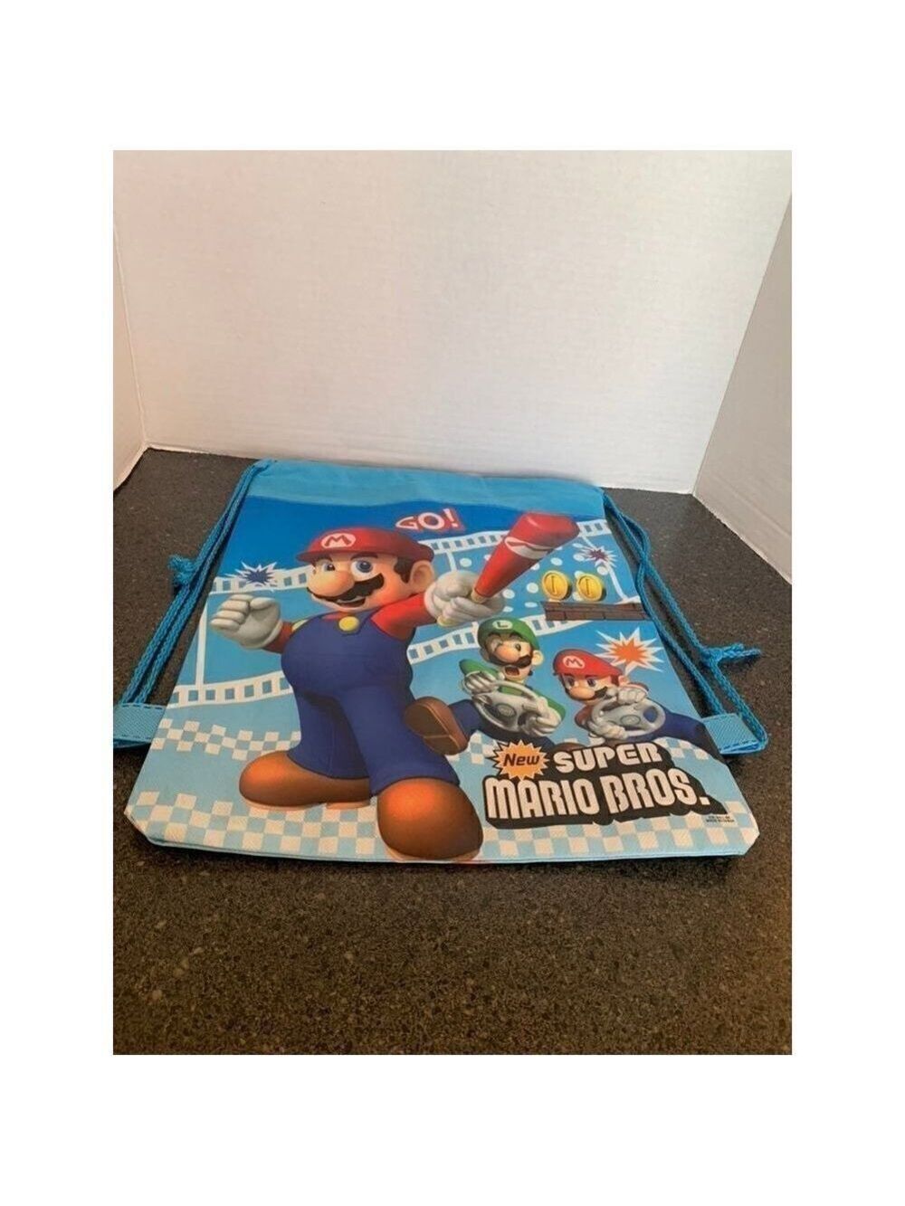 Super Mario WII Drawstring Mini Nylon Backpack - Picture 3 of 3